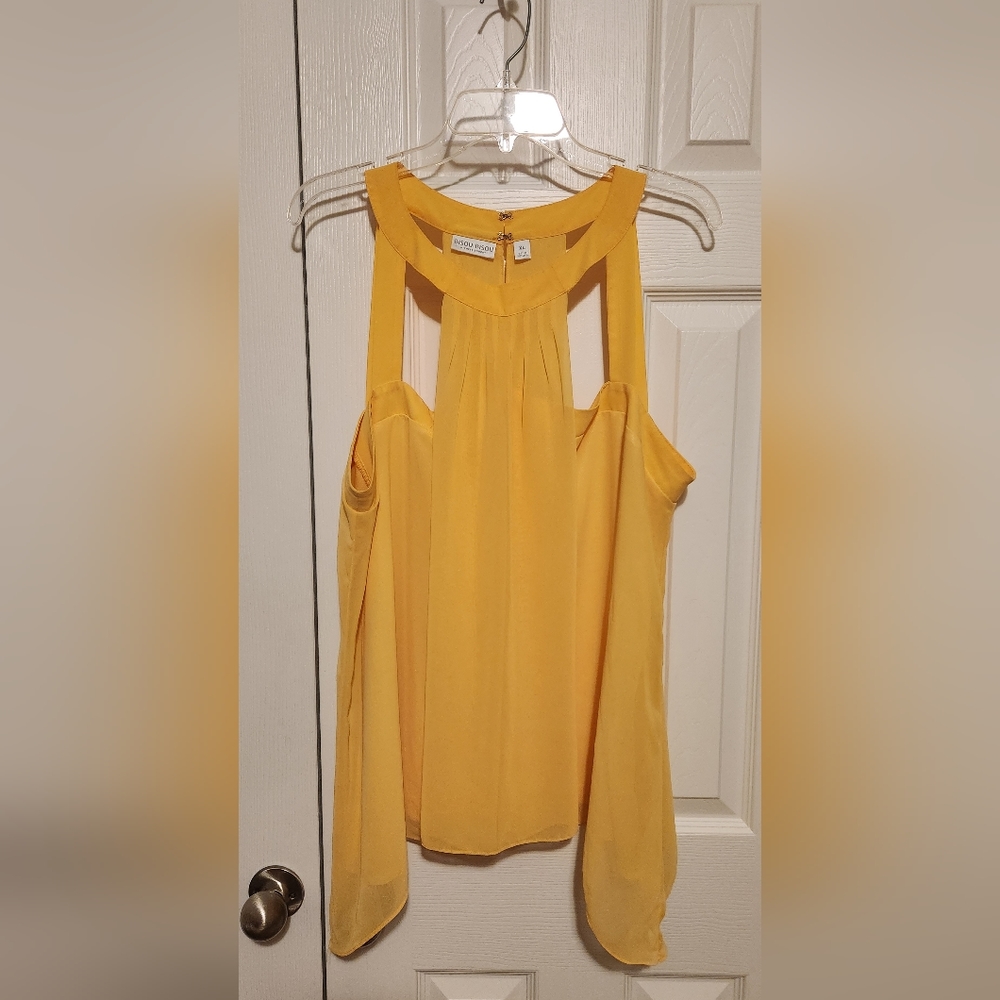 🌷BISOU BISOU Yellow Sleeveless Blouse🌷